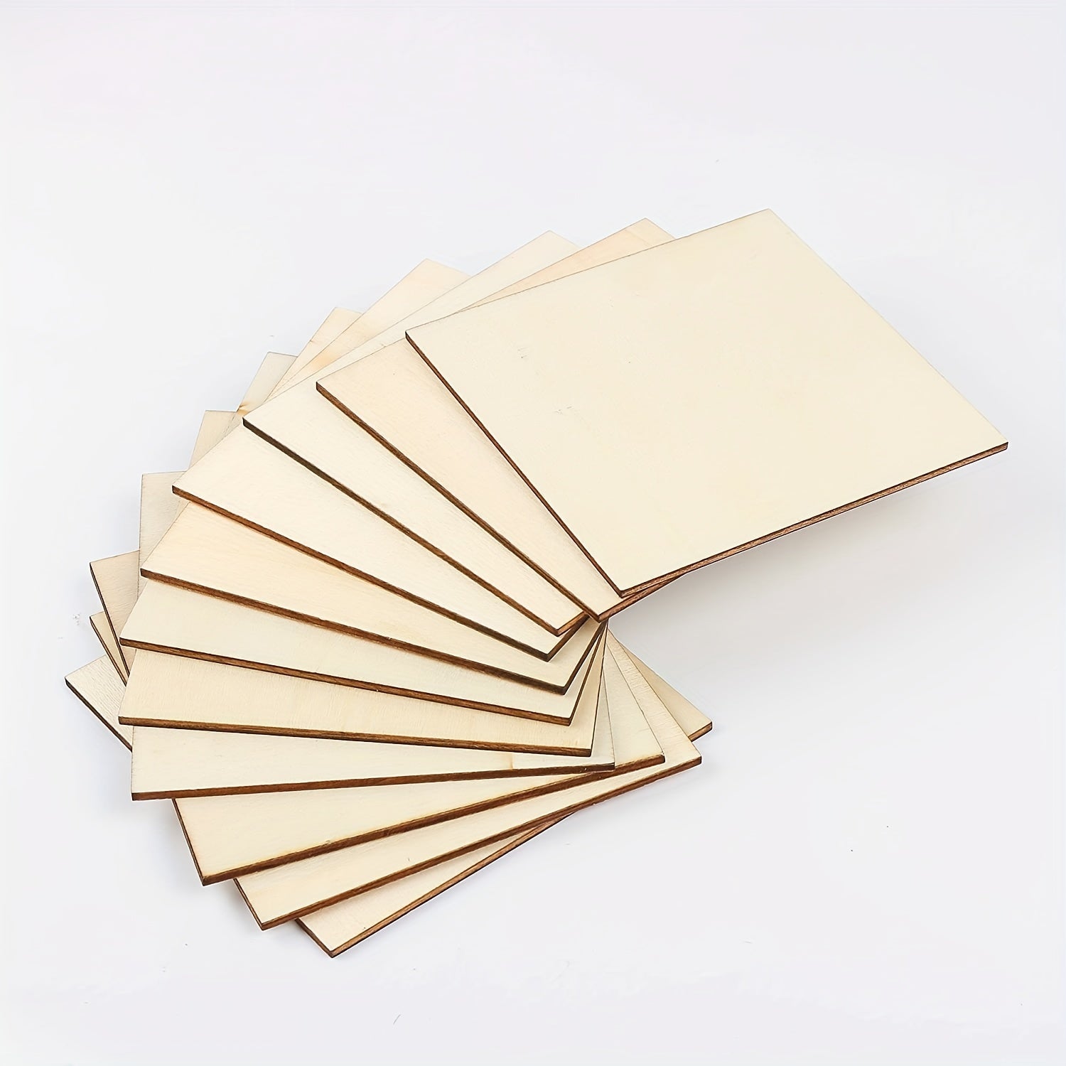 50pcs 5.08cm Hand-painted Wood Chip DIY Material Square Small Wood Chip