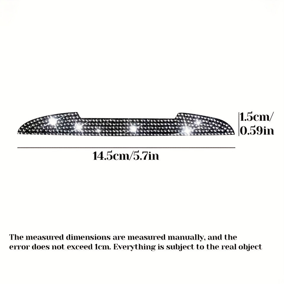 4Pcs Bling Car Door Sticker Scratch Resistant Protector Strip Handle Guard Film