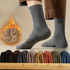 5 Pairs Winter Mid-calf Fleece Socks for Men & Women