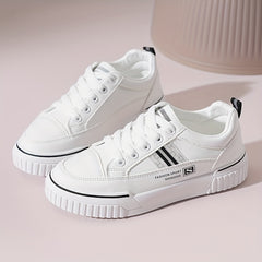 Women's Lace-up Low Skate Shoes Soft Sole Casual Sneakers