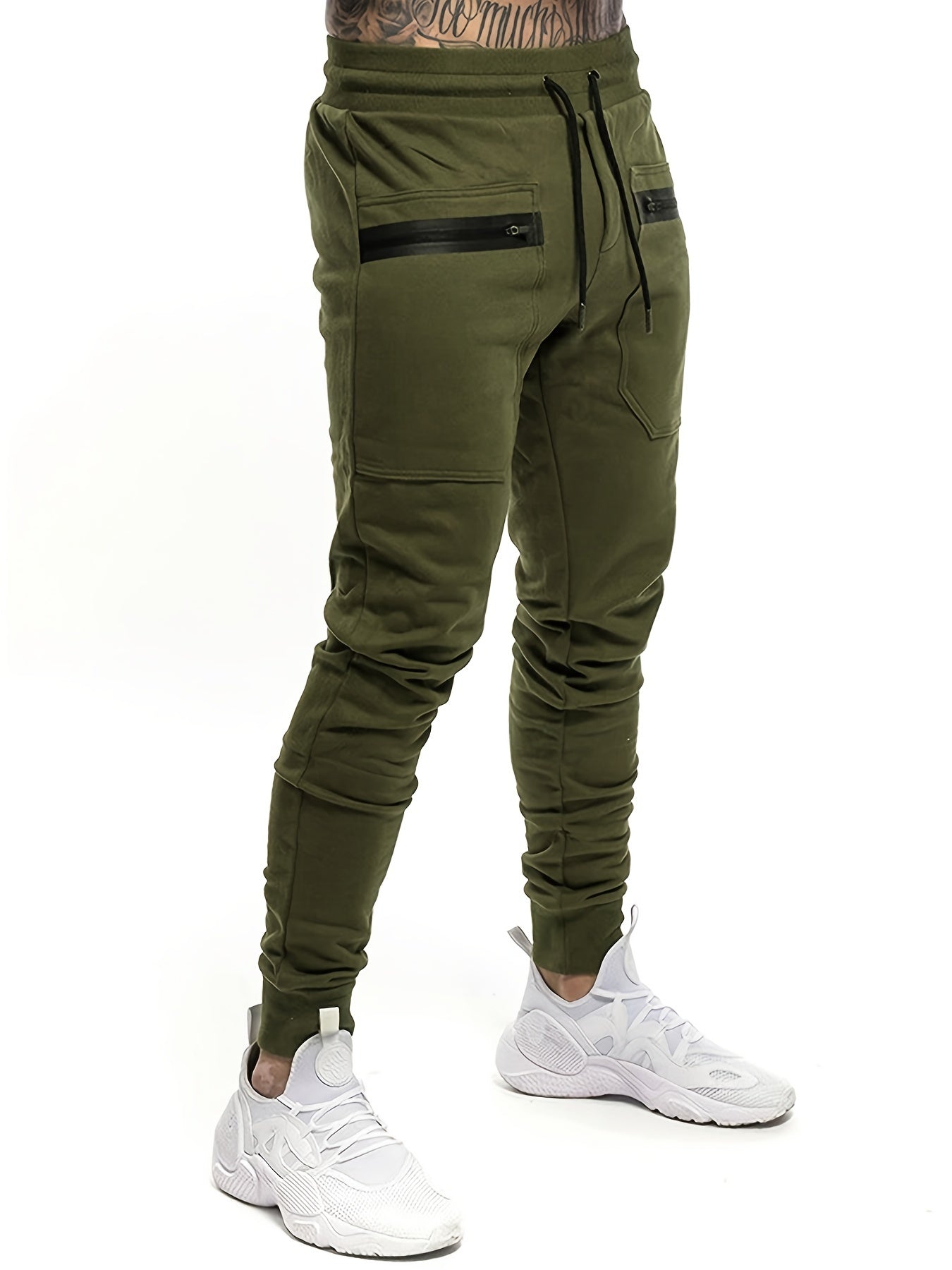 Men s Cargo Sweatpants Stretch Elastic Waist Jogger Pants