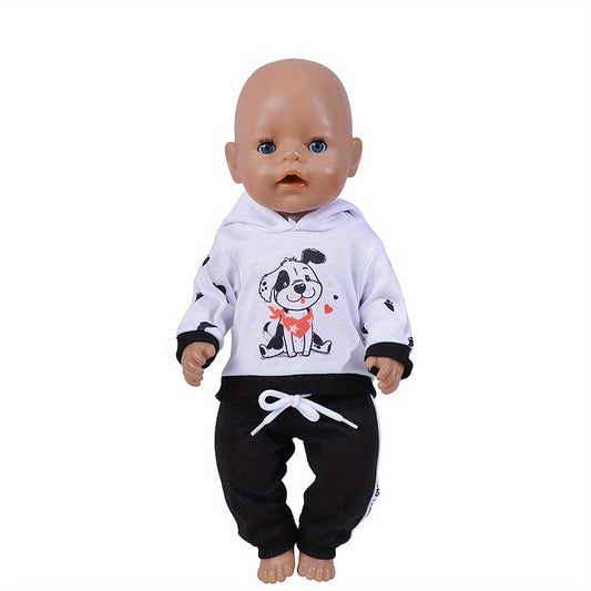 2pcs Animal Pattern Doll Clothes Set for 45 Dolls Soft Polyester