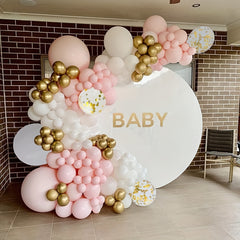 Pink Balloon Garland Kit with Tape, Strip & Ribbons - 177pcs