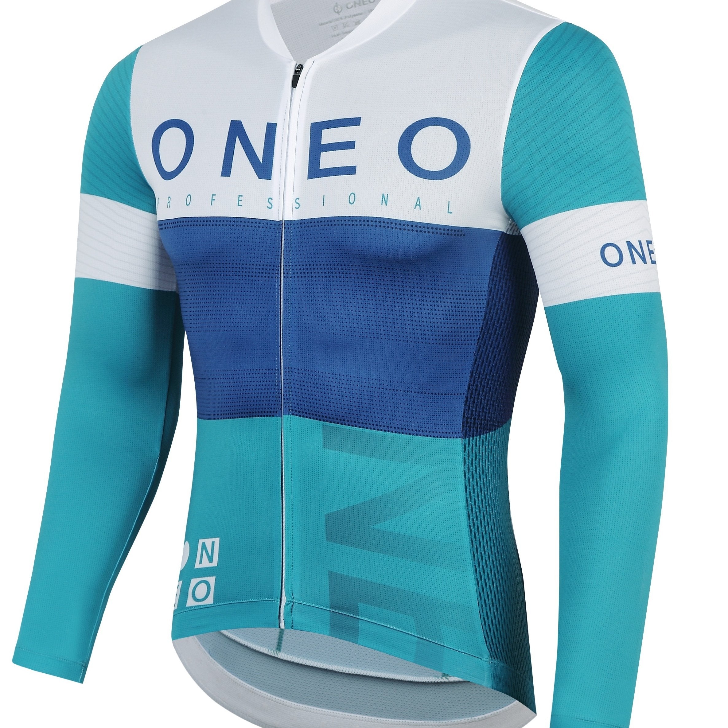 Men's Block Letter Print Cycling Jersey Short Sleeve