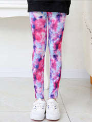 3pcs Toddler Girls Tie Dye Leggings Elastic Waist Casual Sports Tight Pants
