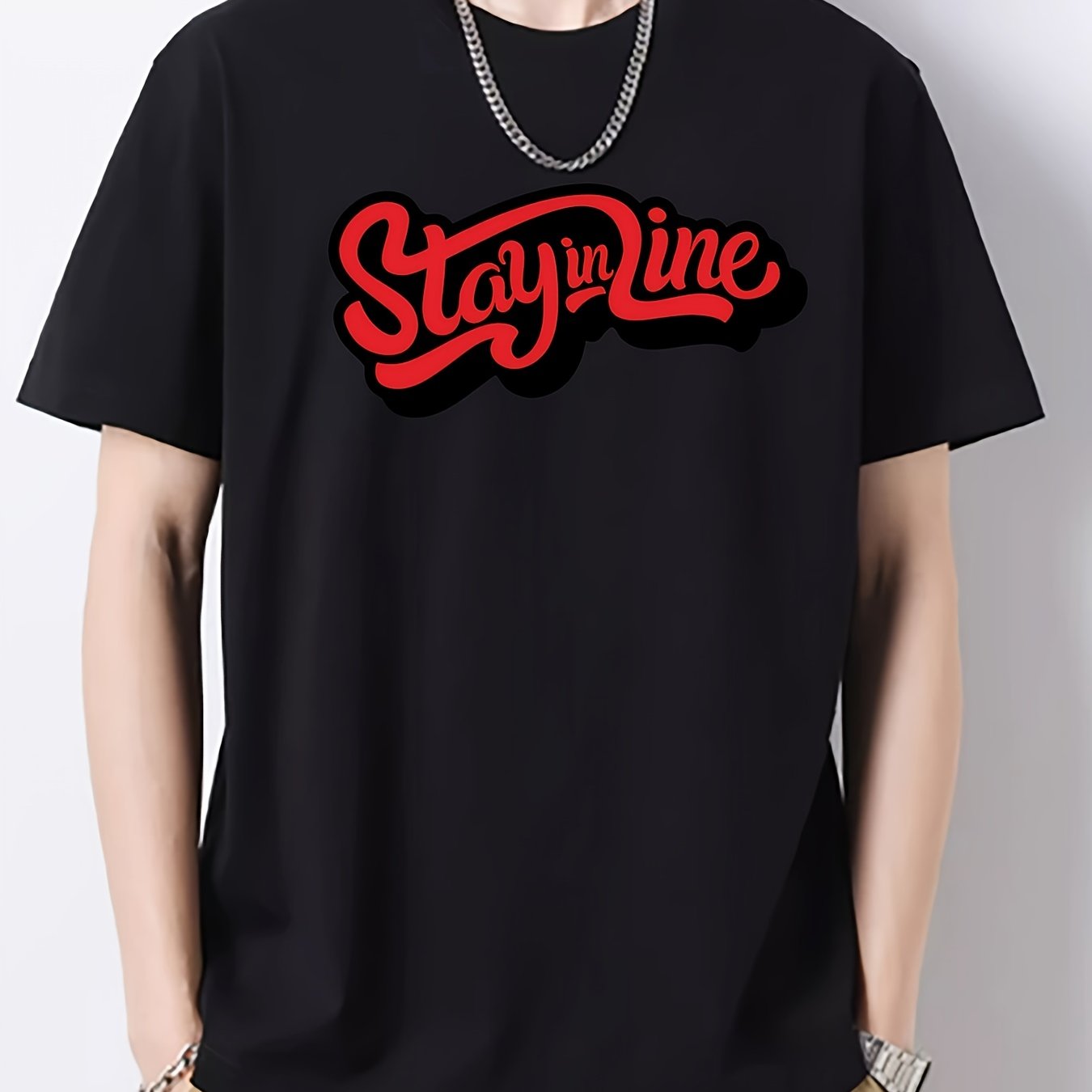 Men's Slim Fit Print Top Short Sleeve T-shirt