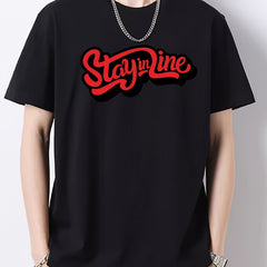Men's Slim Fit Print Top Short Sleeve T-shirt