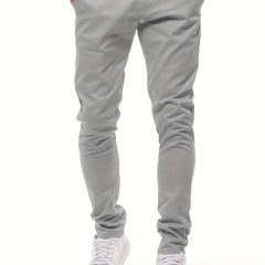 Men's Classic Regular Fit Casual Trousers Solid Pants