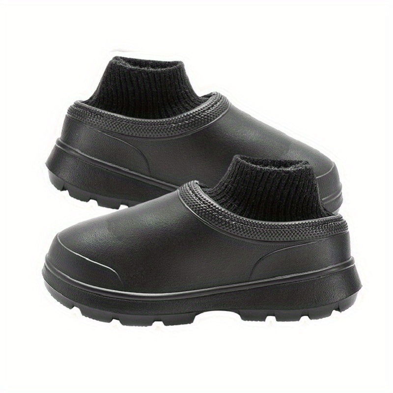 Women's Plush Lined Waterproof Ankle Rain Boots