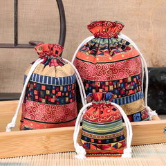4pcs Egyptian Style Jewelry Coin Bags Drawstring Gift Bag