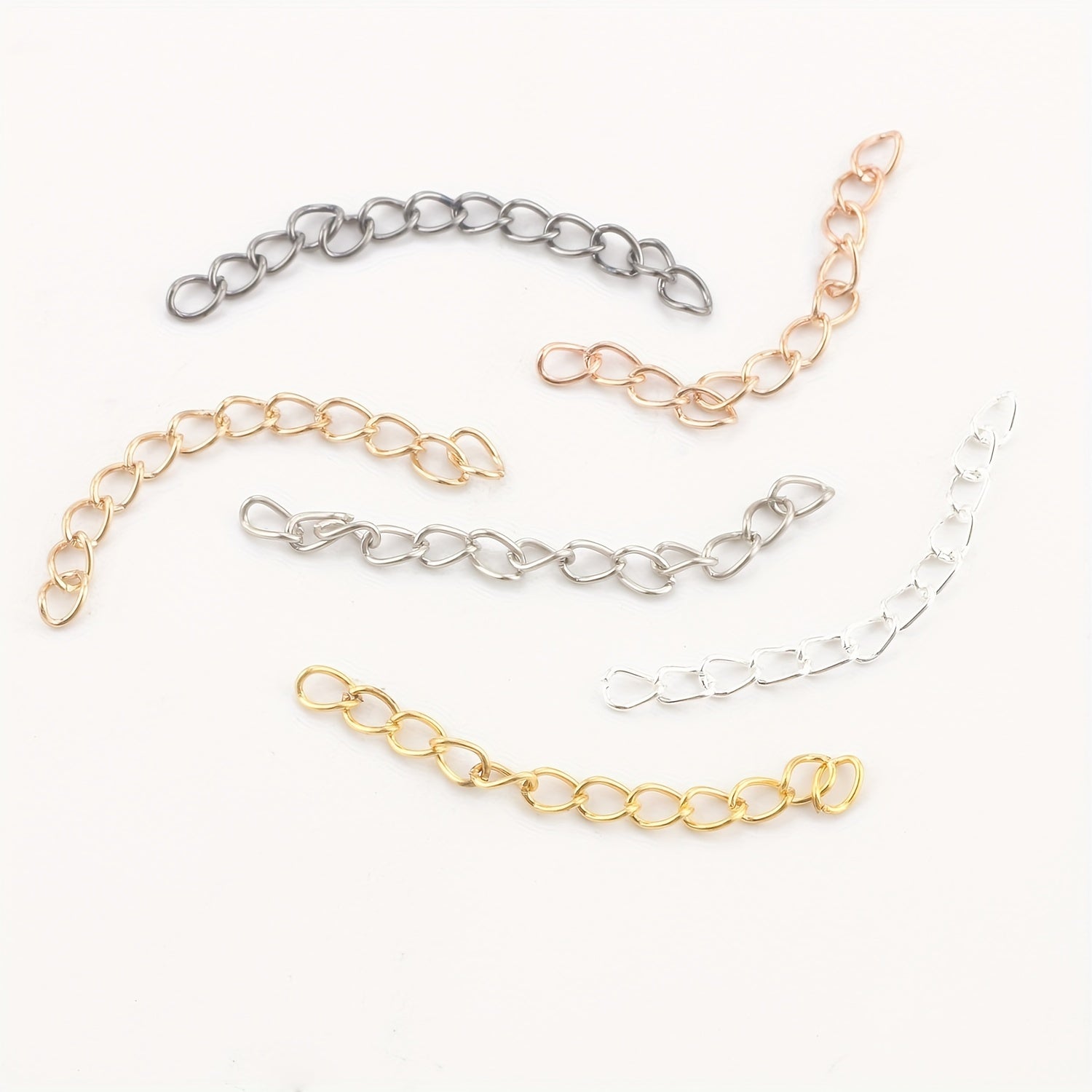 50pcs Alloy Extender Chain Necklace Bracelet Extension Accessories
