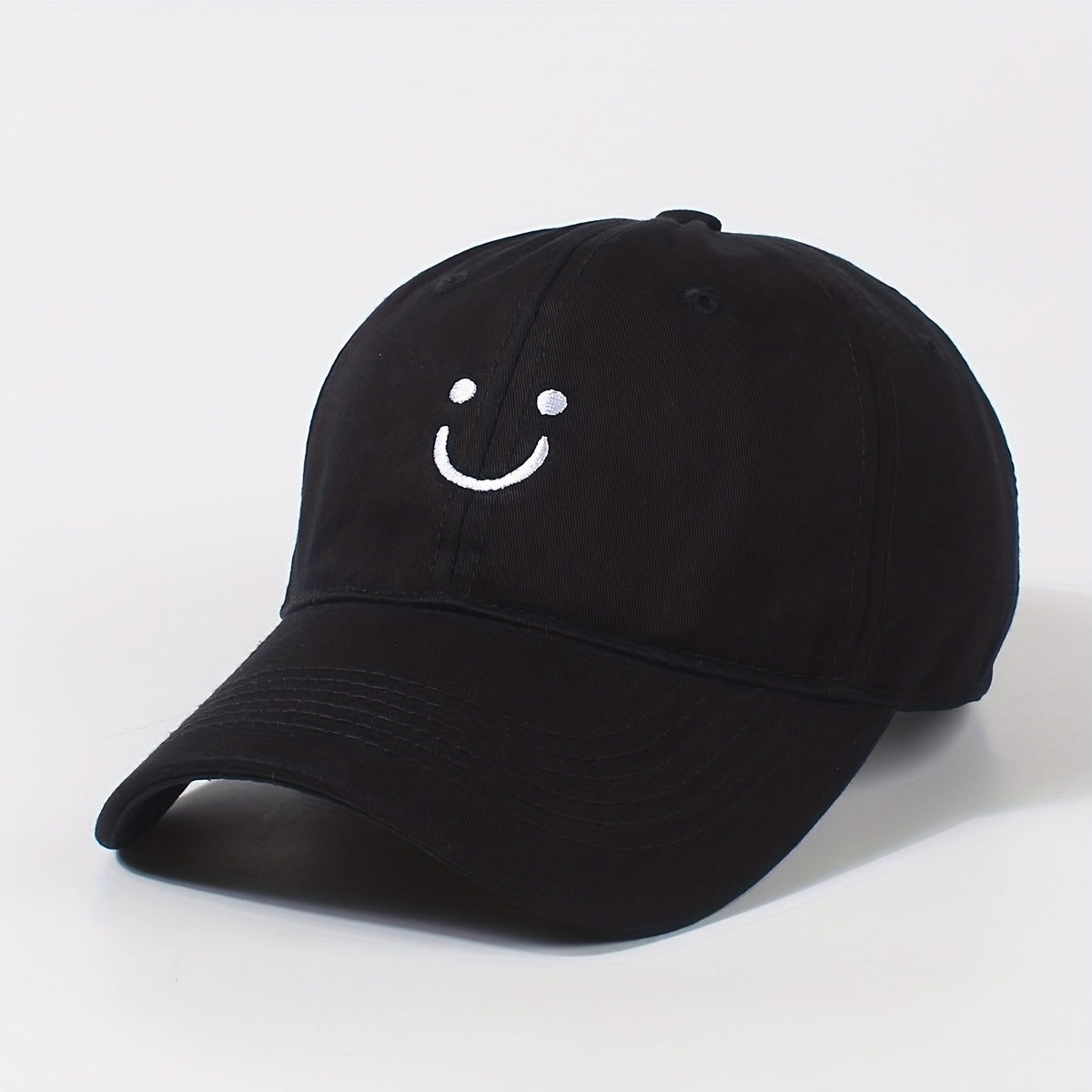 Smiling Face Embroidery Baseball Cap Casual Golf Dad Hats Adjustable