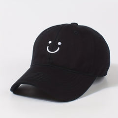 Smiling Face Embroidery Baseball Cap Casual Golf Dad Hats Adjustable
