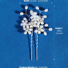 Faux Pearl Flower Hairpin Bridal Wedding Hair Accessories