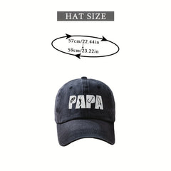 Fishing PAPA Embroidery Baseball Cap Hip Hop Unisex Washed Distressed Dad Hat