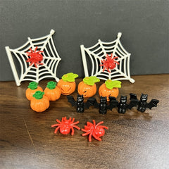 Halloween Stacking Blocks Set Spooky Pumpkin Heads Bats Spiders Ghost House