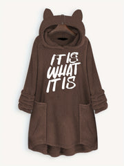 Fluffy Hoodie Long Sleeve Sweatshirt Women's Clothing