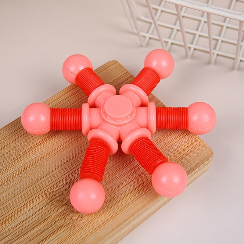 Cheng Rong Colorful Telescopic Gyroscope Toy Spider Deformation Spider