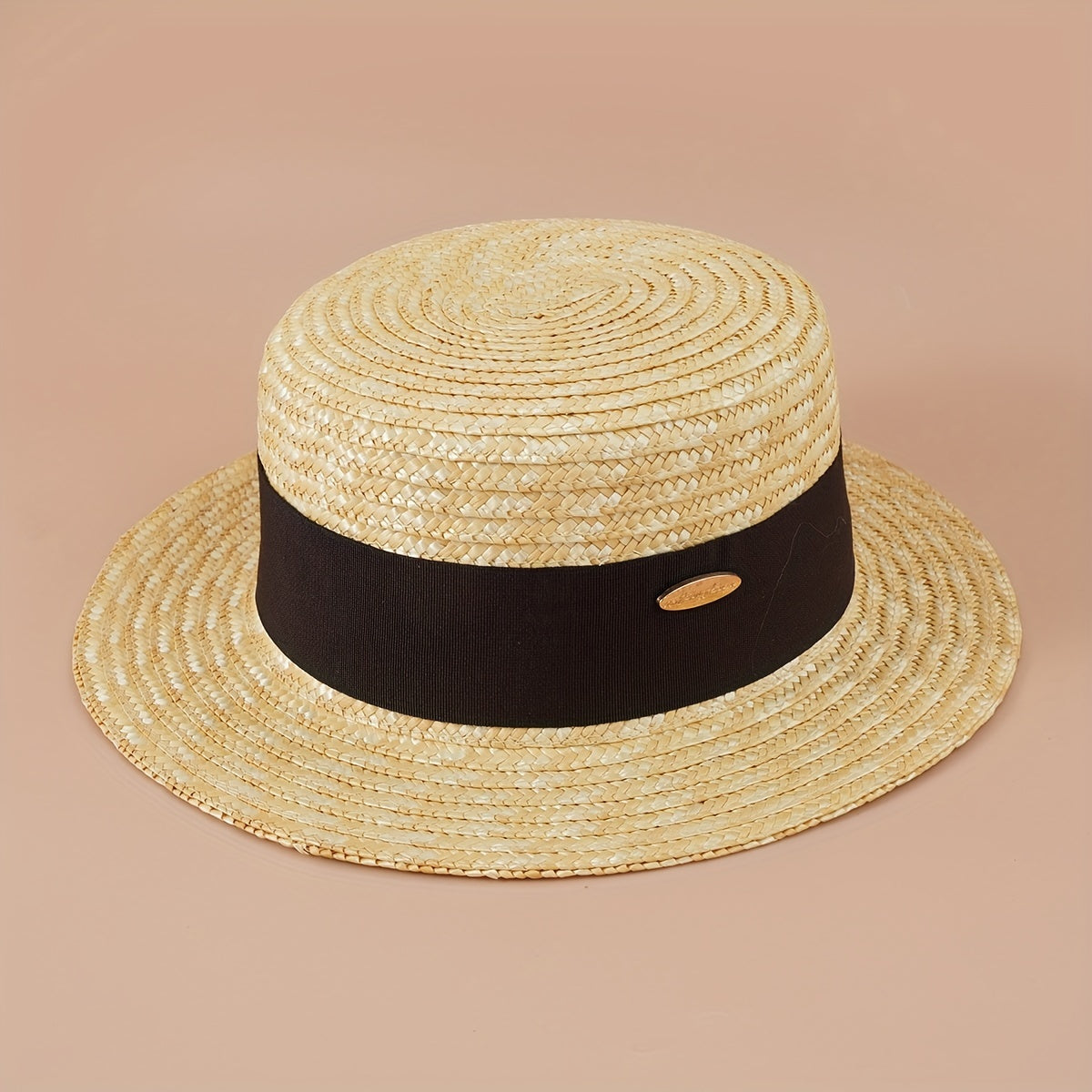 Flat Top Straw Hat Seaside Travel Sun Protection Sunshade Beach Hat