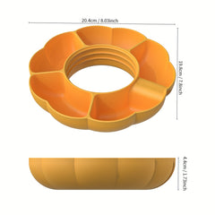 Silicone Flower Snack Bowl For 40Oz Cup 4 Compartments Reusable Tray