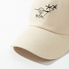 Beige Sunset Scenery Baseball Cap