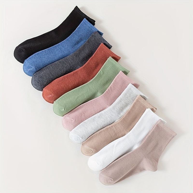 10 Pairs Candy Socks Mid Tube Women's Stockings