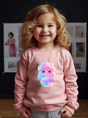 Girls Cloud Pattern Crew Neck Sweatshirt Spring Fall Christmas Gift