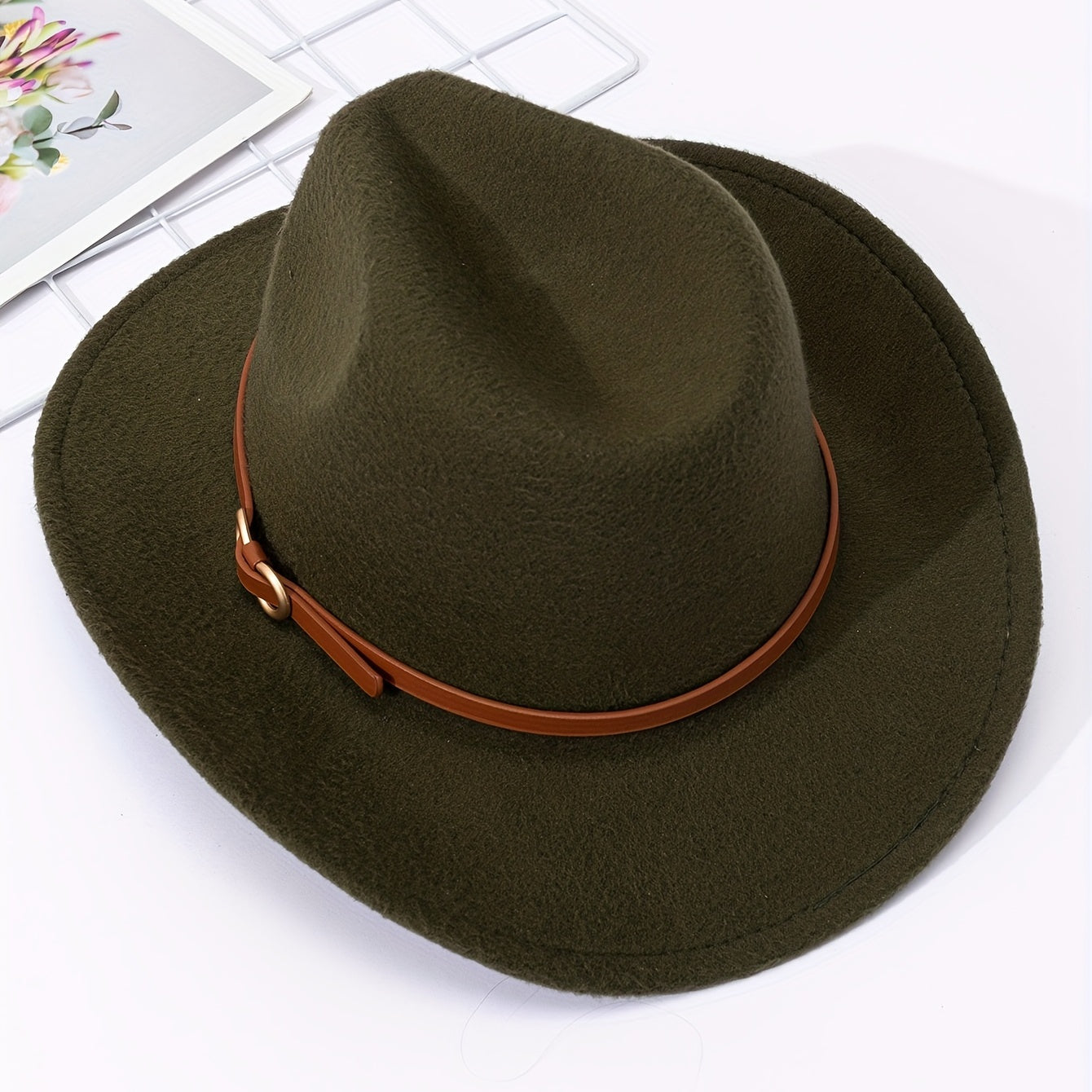 Warped Woolen Top Hat Men Women Autumn Winter Jazz Hat British Retro