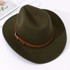 Warped Woolen Top Hat Men Women Autumn Winter Jazz Hat British Retro