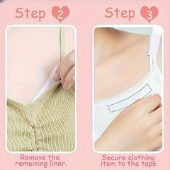 200 Strips Double-sided Adhesive Clothes Sticker