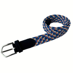 Elastic Braided Belt Pin Buckle Stretch Belt Canvas Waistband Casual Jeans Belt
