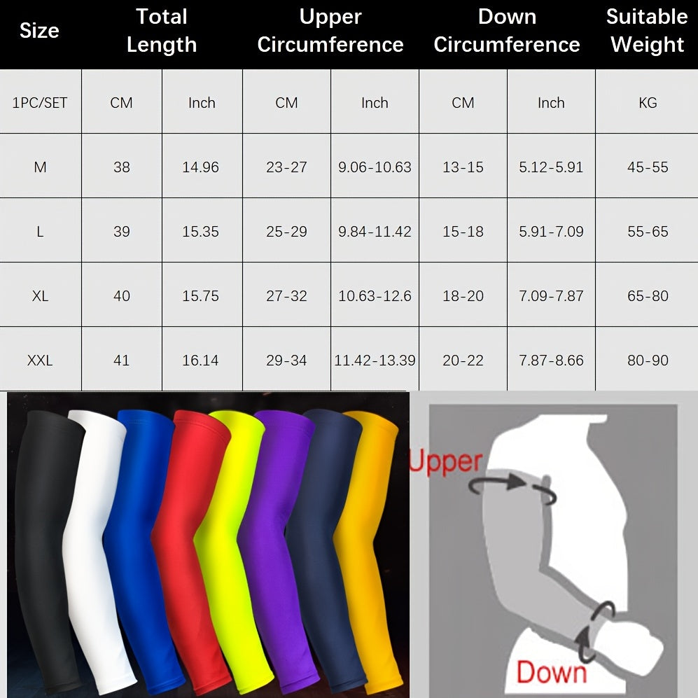 Unisex Sports Protective Gear Arm Elbow Wrist Guards Sun Sleeves