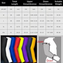 Unisex Sports Protective Gear Arm Elbow Wrist Guards Sun Sleeves