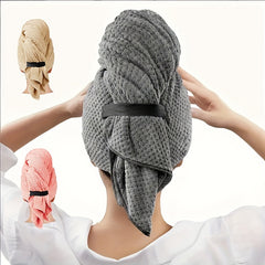 2 Large Microfiber Hair Towels Absorbent & Quick Dry Hair Drying
