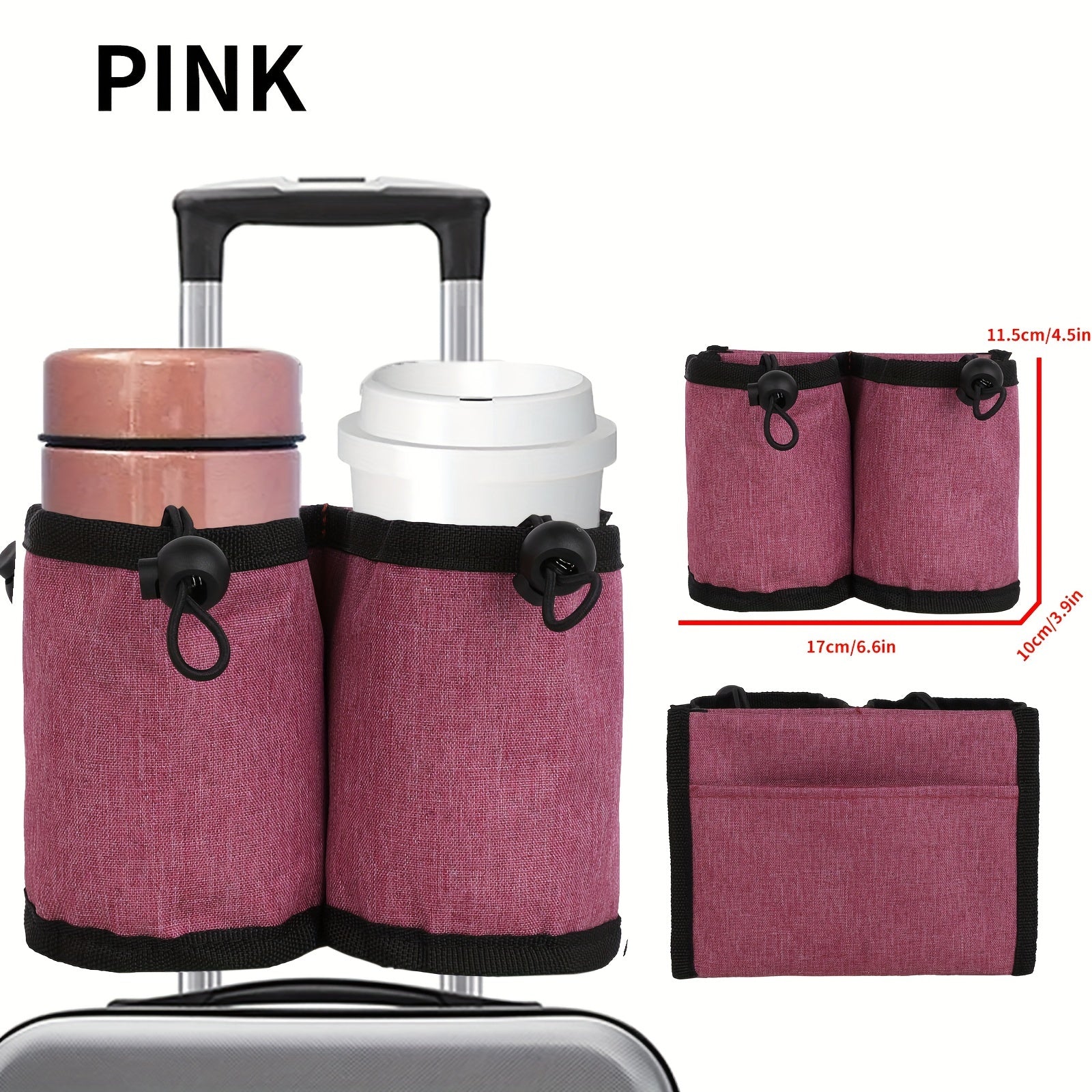 Portable Luggage Cup Holder Lightweight Travel Coffee Cup Container