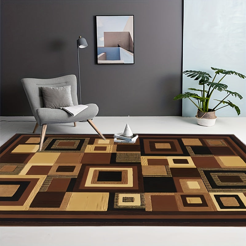 Nordic Chocolate Large Carpet Area Rug Machine Washable Non Slip Backing