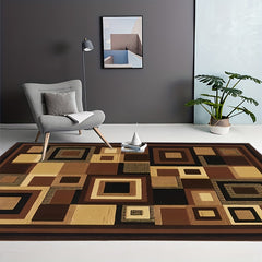 Nordic Chocolate Large Carpet Area Rug Machine Washable Non Slip Backing