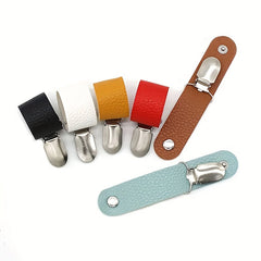 Travel Hat Clip Outdoor Storage PU Leather Sunshade Straw Hat Access