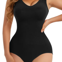 V Neck Slimming Yoga Jumpsuit Solid Mid Stretch Sports Yoga Bodysuit