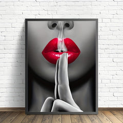 Sexy Red Lips Wall Art Print for Bedroom Living Room