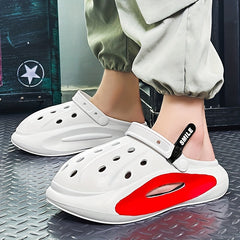 Men's Chunky Clogs Closed Toe Platform Sandals Soft Sole Walking Shoes
