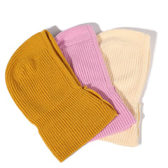 Solid Knitted Cap Unisex Warm Scarf For Men Women