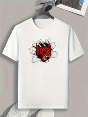 Monster Print Men's Graphic T shirt for Summer
