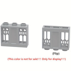 Building Blocks Set European Hollow Wall Guardrail DIY Castle Scene Toy