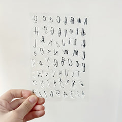 1pc Alphabet DIY Scrapbook Decoration Silicone Transparent Stamp