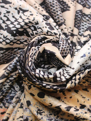 Snake Skin Print Maxi Dress With Belt