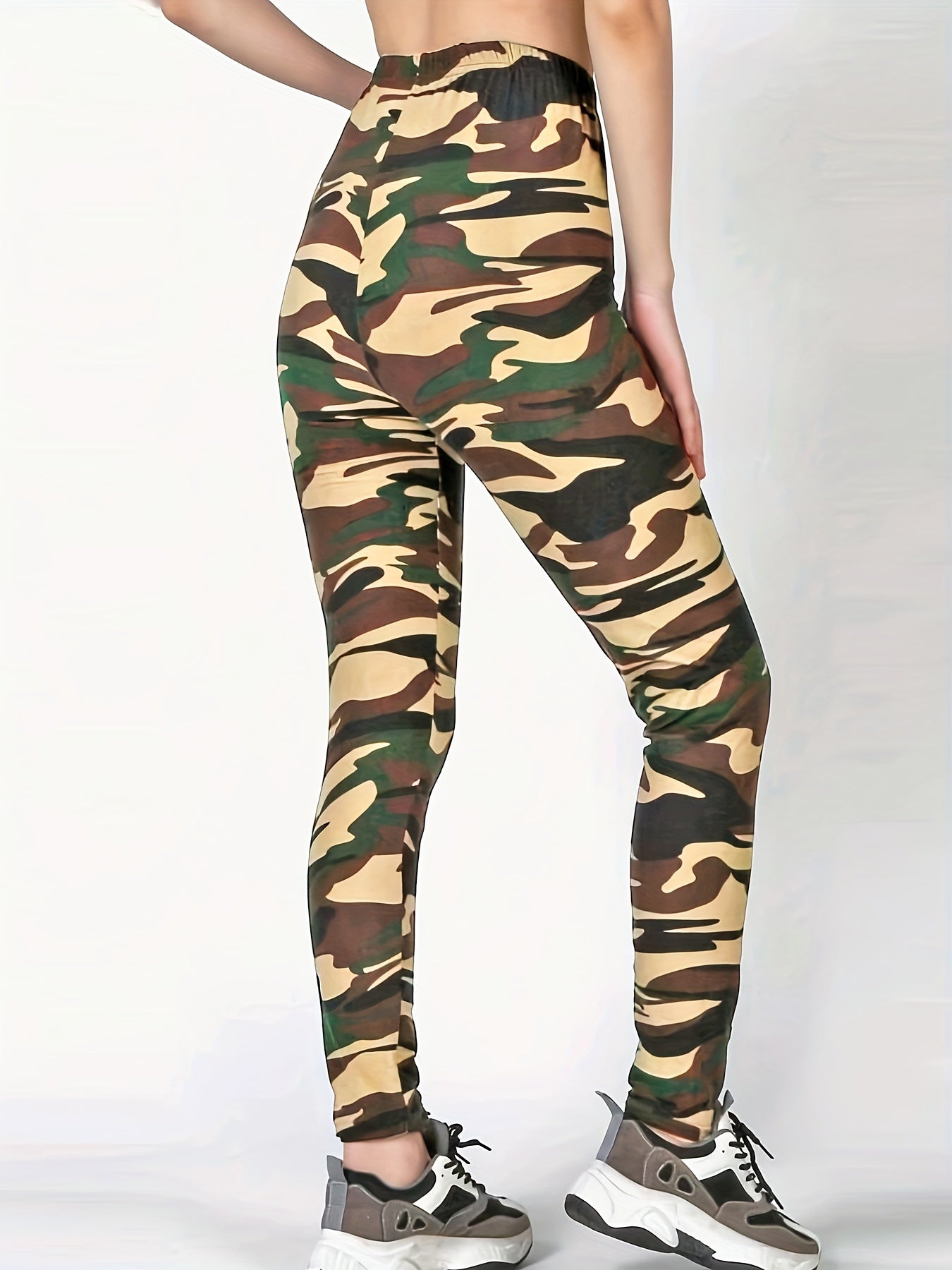 Camouflage Print Yoga Pants Running Leggings Women's Activewear