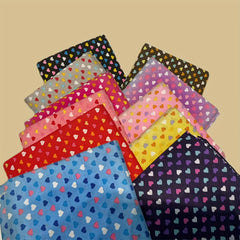 11pcs Heart Shaped Polyester Fabric for DIY Sewing Scrapbooking