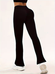 Flared Leg High Waisted Sports Pants