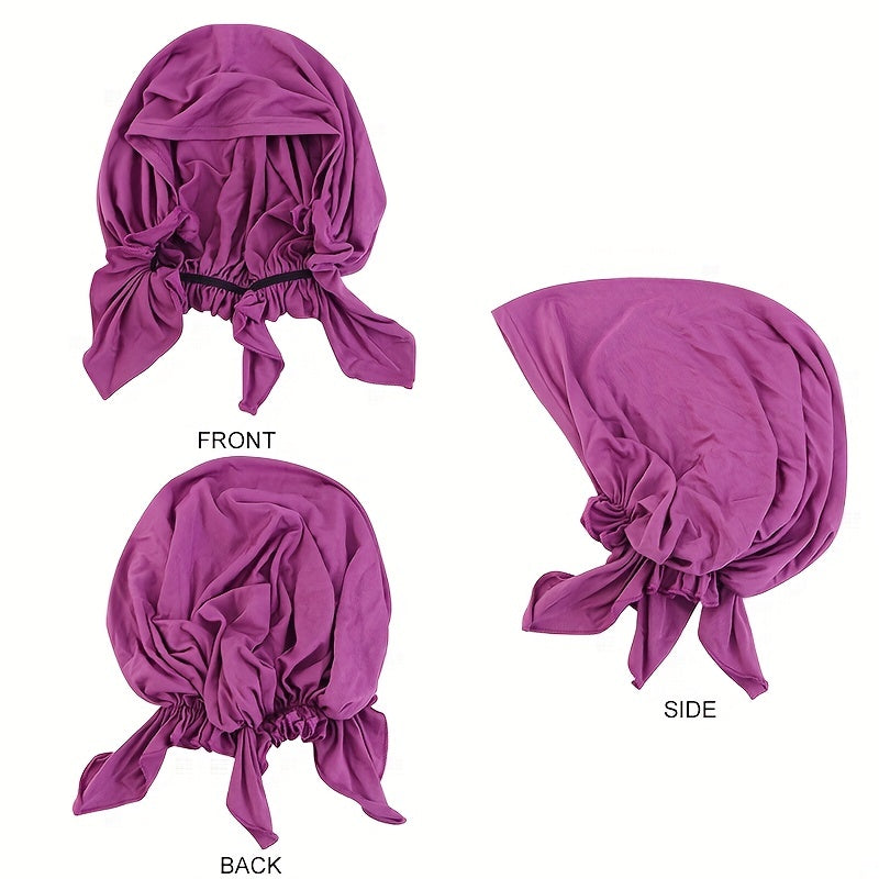 Solid Inner Turban Cap Elastic Head Wrap Underscarf